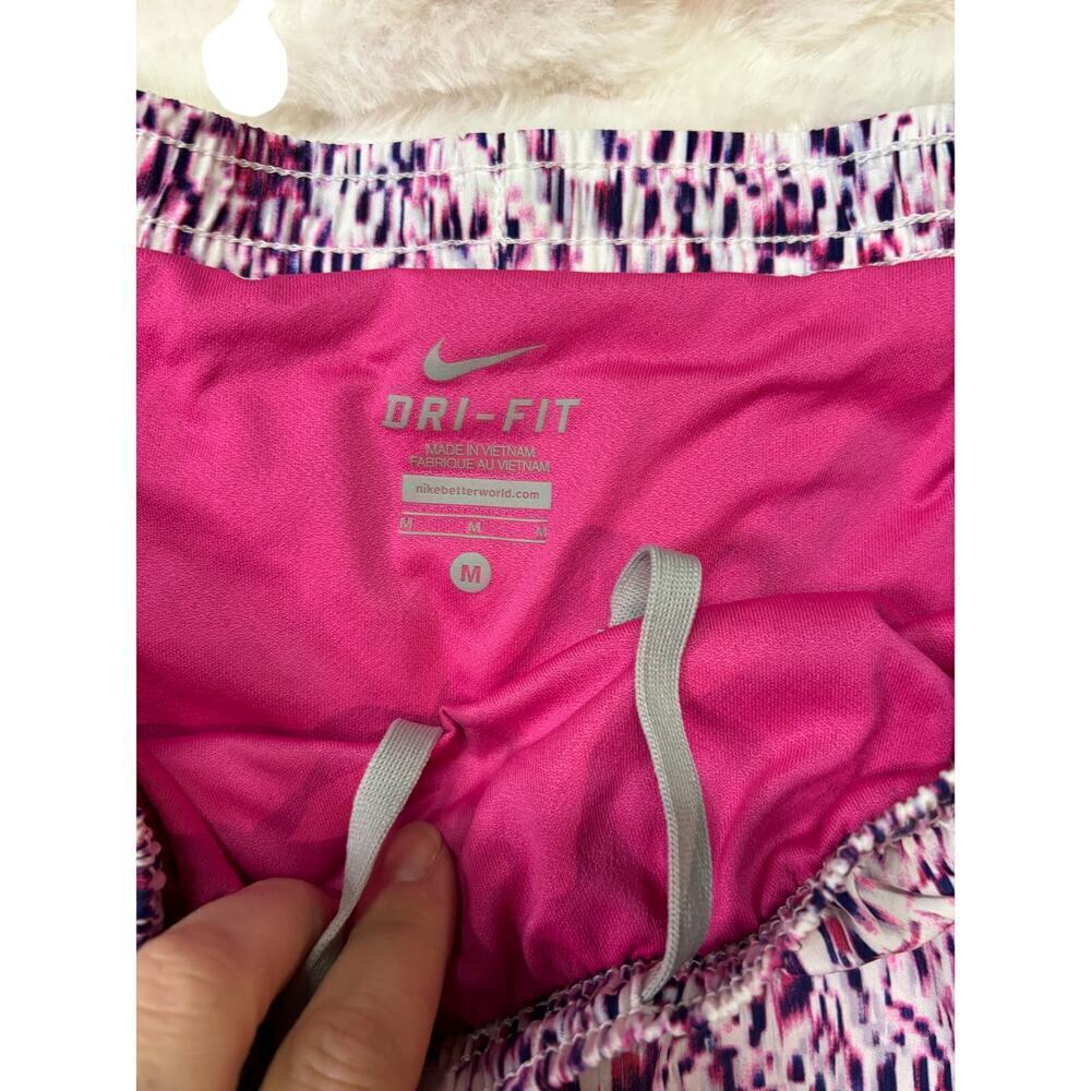 Nike Dri Fit Women's Medium Pink & Purple Speckled Activewear Shorts, Basketball - Picture 6 of 7
